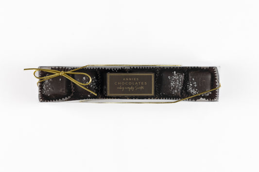 Dark Chocolate Sea Salt Caramels 6pc.